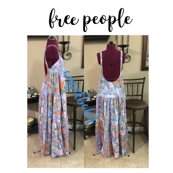 Free People Park Slope Maxi Dress in Bluebell Combo! - Picture 4 of 16